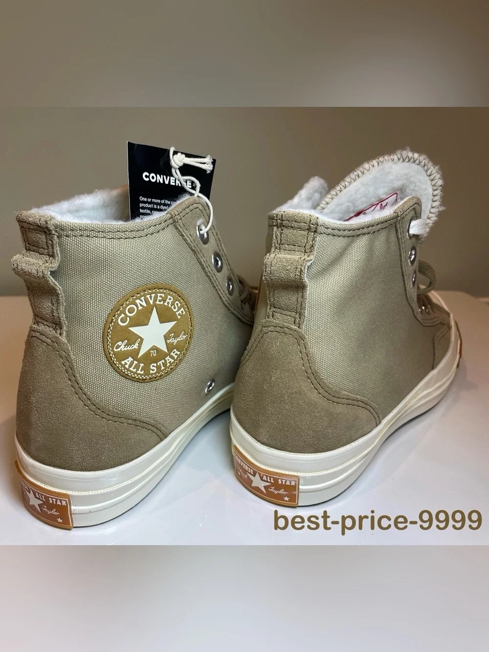 Converse Chuck Taylor All Star 70 Hi Unisex A04410C - Sheep Lined - Beige - New